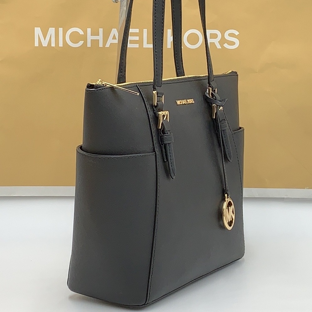 MICHAEL KORS CHARLOTTE LARGE TOP ZIP TOTE BAG - Picture 6 of 15